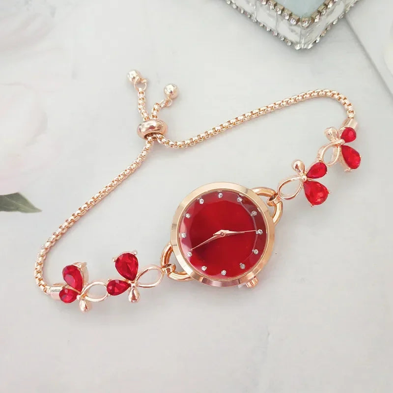 ✨ Kawaii Bow Tie Quartz Watch for Chic Girls 🎀 | Cute Ladies' Wristwatch Gift 🕒