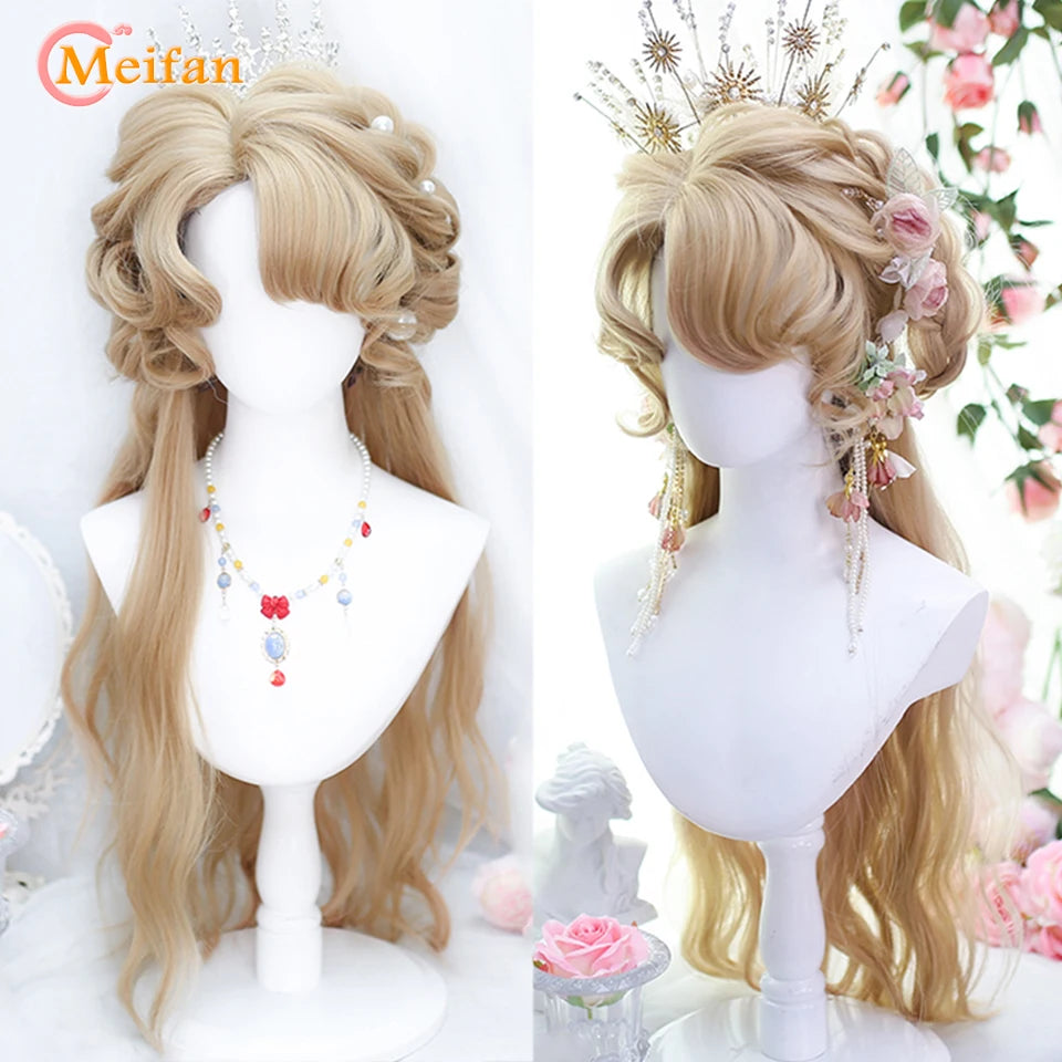 Kawaii Ombre Pink & Blonde Long Straight Wig 🎀✨ - Cute Lolita Cosplay Hair for Parties & Halloween! 🌸🖤