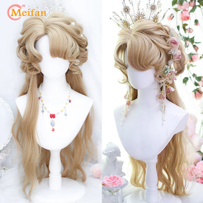 Kawaii Ombre Pink & Blonde Long Straight Wig 🎀✨ - Cute Lolita Cosplay Hair for Parties & Halloween! 🌸🖤