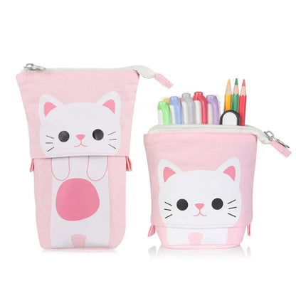 Kawaii Boba Milk Tea Pencil Case 🥤✨ | Cute Retractable Pen Holder & Stationery Organizer for Kids 🎨🌈