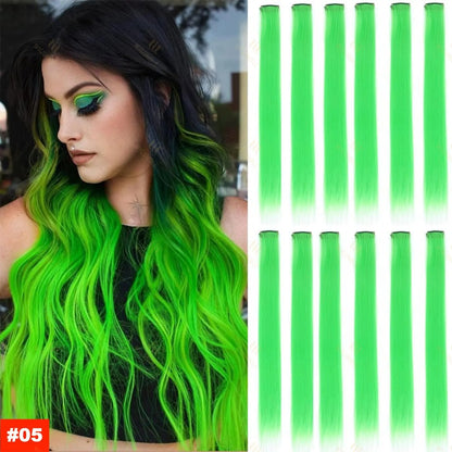 18 Color ClipIn Hair Extensions 22 Inch High Gloss Straight Wig For Women 💖