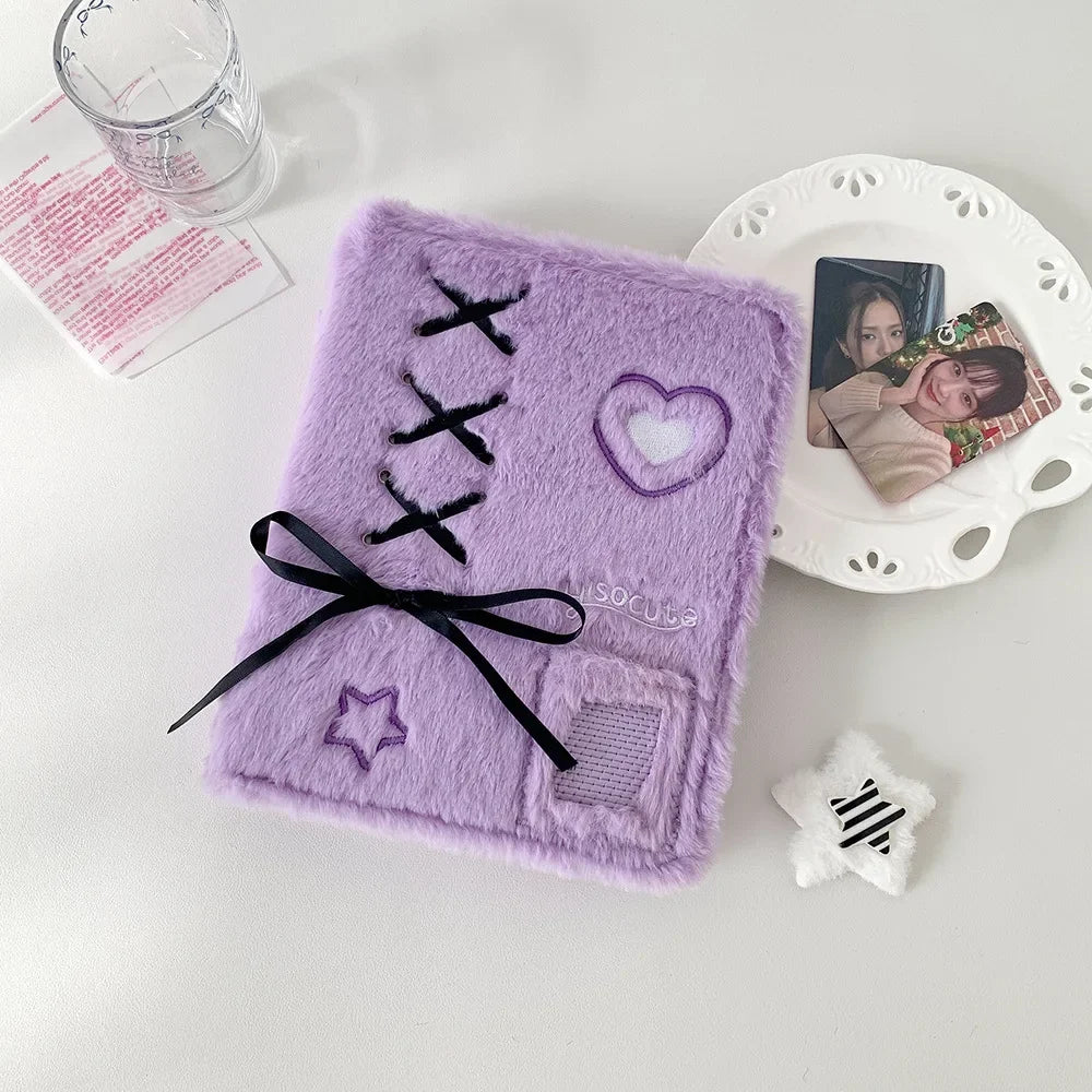 Pastel Plush A5 Binder Album Cute Photo Card Organizer Diary Notebook 📔💖