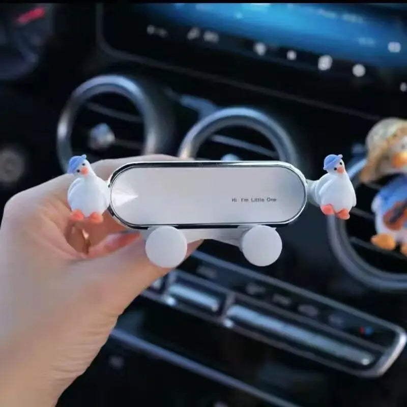 Kawaii Car Air Outlet Phone Holder 🐾✨ - Cute Cartoon Navigation Buddy & Multi-Functional Accessory!