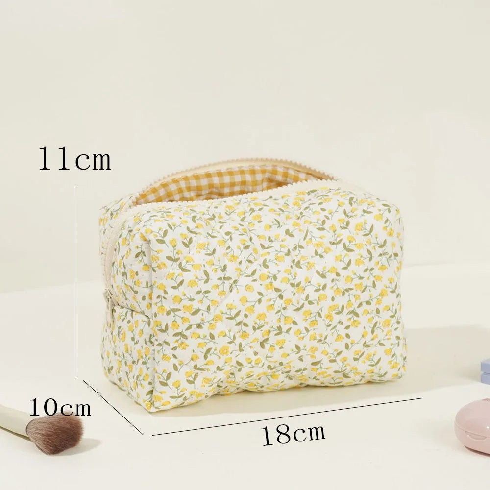 Kawaii Floral Dream 🌸✨ Puffy Makeup Bag - Large Travel Cosmetic Pouch & Accessory! 🌷🌼