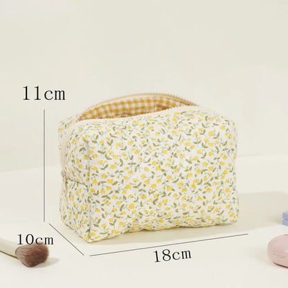 Kawaii Floral Dream 🌸✨ Puffy Makeup Bag - Large Travel Cosmetic Pouch & Accessory! 🌷🌼