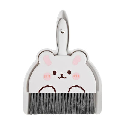 Kawaii Mini Broom & Dustpan Set 🐰✨ – Adorable Animal Design for Fun Cleaning! 🧹💖