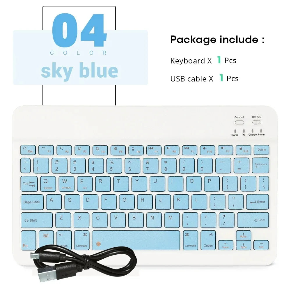 Cute & Compact 10-Inch Bluetooth Mouse & Spanish Keyboard Set for iPad & Tablets 🐾✨ Perfect for On-the-Go!