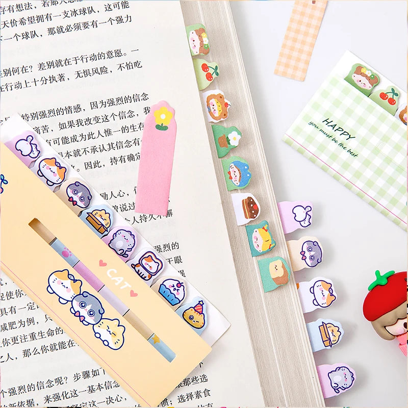 🍉🍓 120 PCS Cute & Colorful Cartoon Fruit & Flower Sticky Notes - Perfect for Fun Page Marking & Creative Organization! 🌼🍍