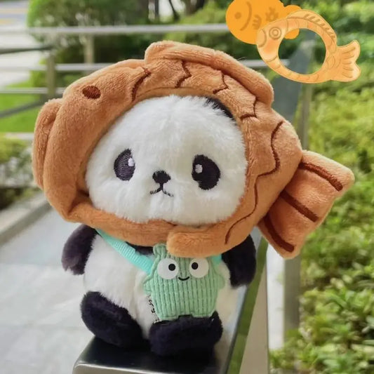Kawaii Panda Plush Keychain 🐼✨ | Cute Taiyaki Doll Bag Pendant | Adorable Couples Keyring 🥳❤️