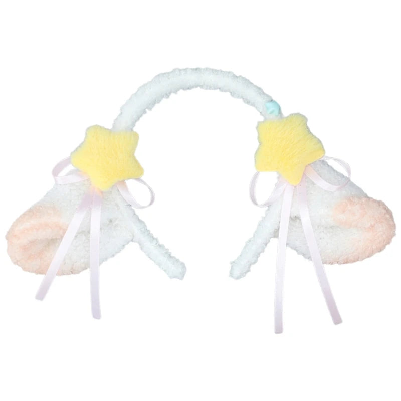 Kawaii Plush Bunny Ears Headband 🐰✨ | Cute Anime Hair Hoop for Cosplay & Daily Wear 🎉💖