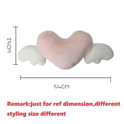 Cute Pink Heart-Shaped Plush Car Neck Pillow 💖✨ | Kawaii Headrest Cushion for Girly Car Decor 🚗💕