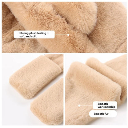 Cozy Winter Bear Ear Hooded Cap Scarf Gloves 3 In 1 Set 🐻❄️🧤