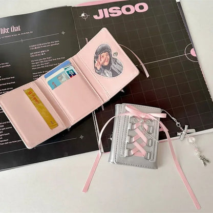 Kawaii Bow Mini Wallet for Women 💖✨ | Cute PU Leather Coin Purse in Y2K Style 🌈 | Adorable Casual Accessory 🎀