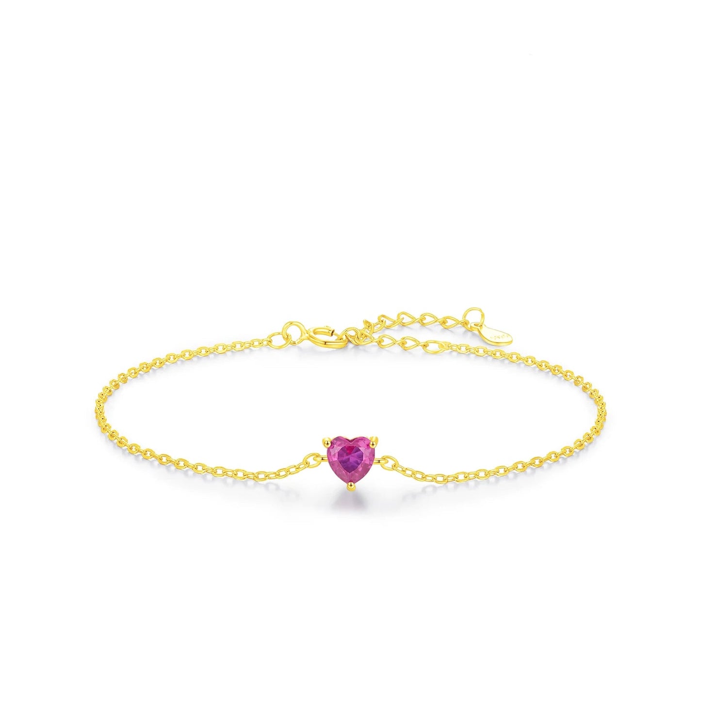 🌹 Kawaii Rose Red Heart Charm Bracelet ✨ 925 Silver Elegance for Women 💖 Perfect Gift! 🎁