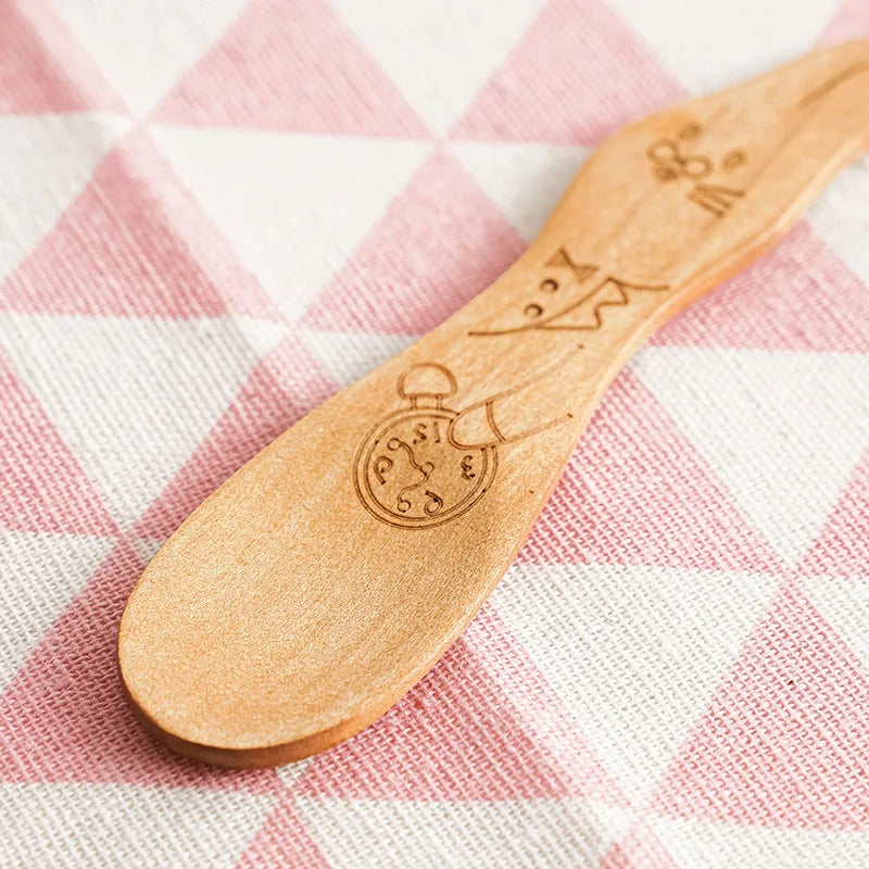 🌟 Adorable Wooden Spoons for Little Chefs 🍯☕️✨ Fun Cutlery for Kids' Kitchen Adventures! 🥄🍰 - Pixie Quill