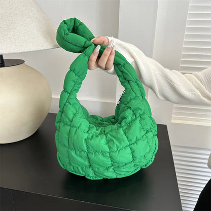 Diamond Embroidery Puffer Messenger Bag For Women Winter Handbag 👜❄️✨