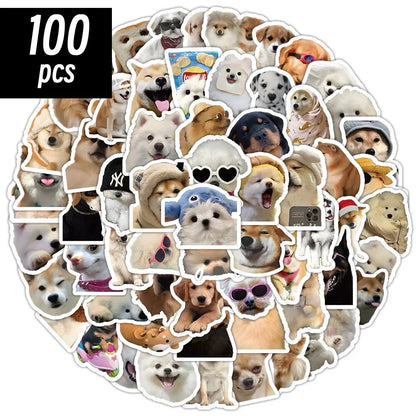 🐶✨ Title: Pawsitively Adorable Kawaii Dog Sticker Pack 🐾💖