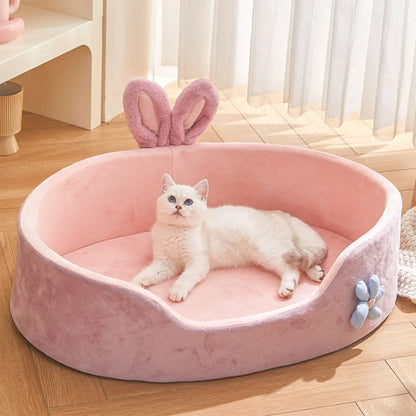 Soft Pet Bed Detachable Washable For Dogs Cats All Season Cozy Mat 🐾