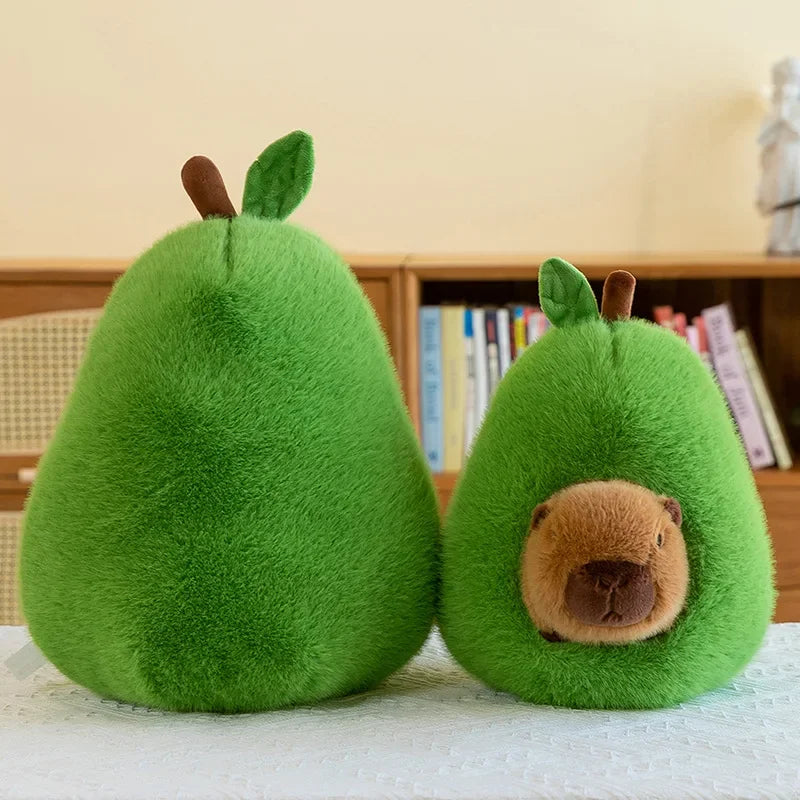 Adorable Avocado Capybara Plush 🥑🐾 - Cuddly Animal Friend & Snuggly Pillow! 🌟 - Pixie Quill