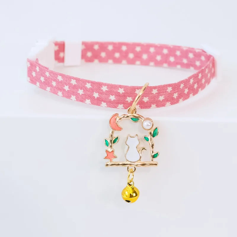 🐾 Adorable Cat & Puppy Breakaway Collar with Bell 🎀 - Adjustable 18-48CM Cutie! 🐶🐱