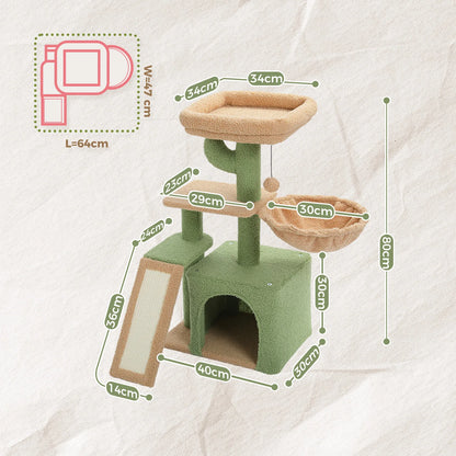 Whisker Wonderland Cat Tree Tower For Indoor Cats Grey Two Styles With Scratching Posts Hammock Top Perch 🐱🪵
