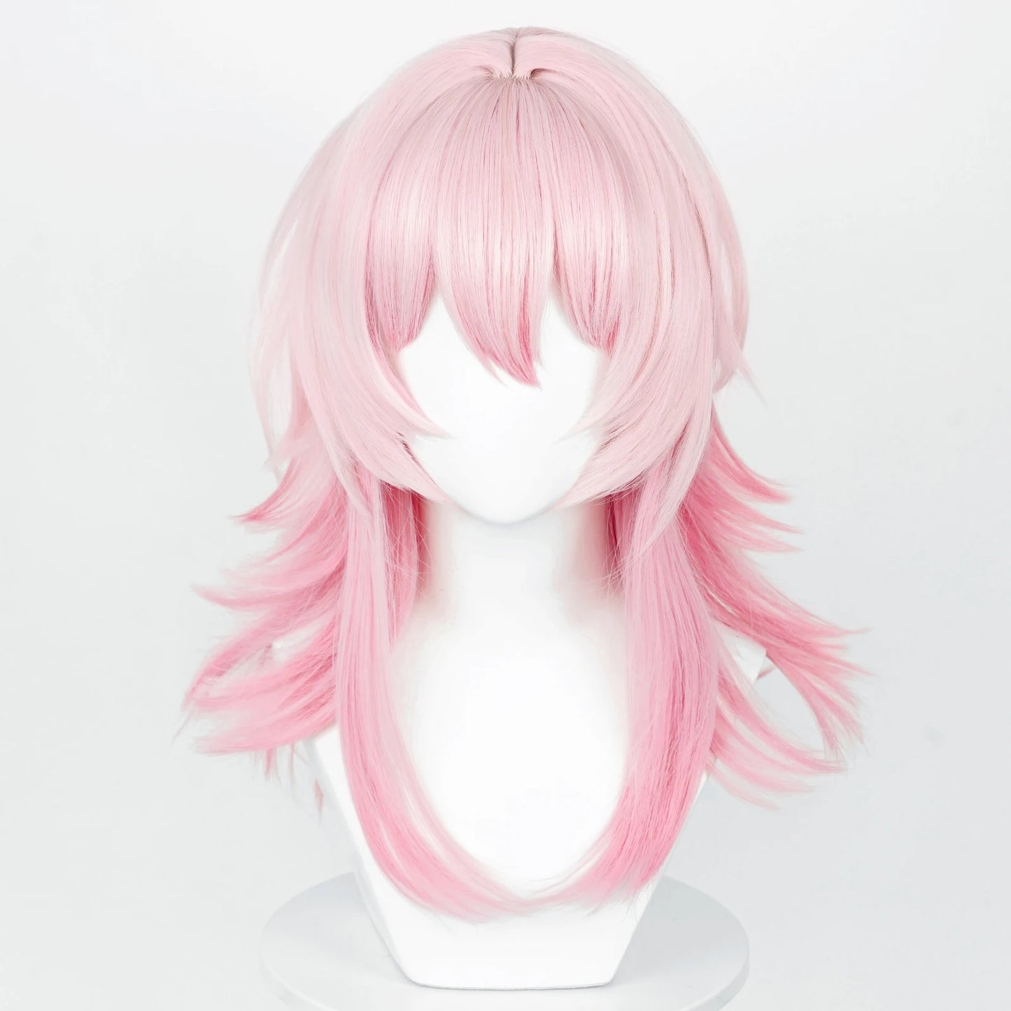 Ombre Pink Synthetic Wig For Women Heat Resistant Straight Cosplay Anime Game Hair For Daily Parties 🎀💖✨