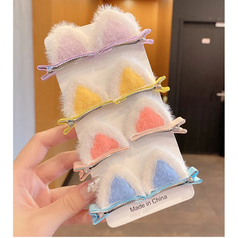 🐰✨ Adorable Bunny Ears Hair Clips Set - Handmade Baby Girl Accessories! 🎀💖