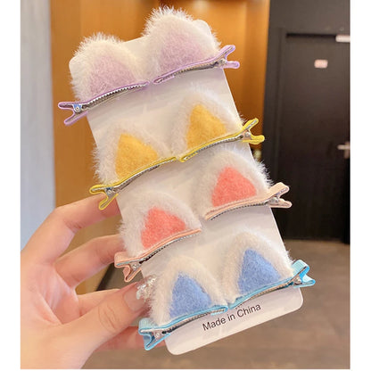 🐰✨ Adorable Bunny Ears Hair Clips Set - Handmade Baby Girl Accessories! 🎀💖