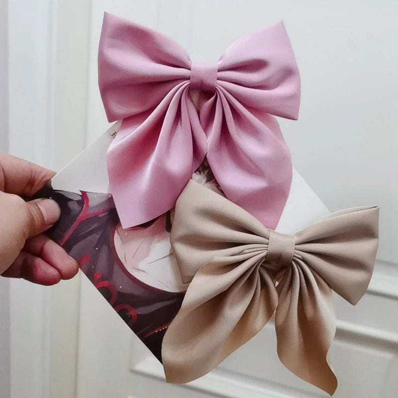 Kawaii Rainbow Bow Hair Clips 🎀✨ | Adorable Satin Barrettes for Girls & Women | Cute Butterfly Hair Accessories 🦋🌈