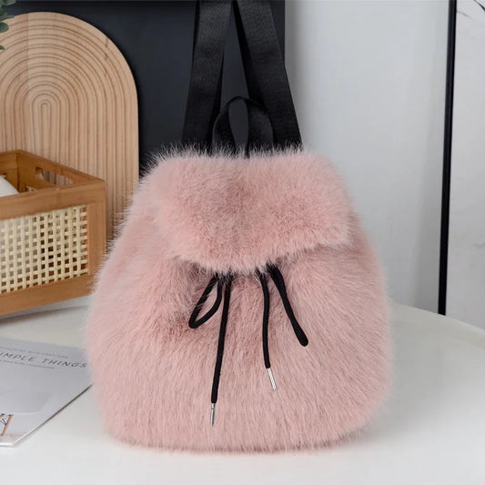 Kawaii Cozy Plush Backpack 🎒✨ | Adorable Large Capacity Women's Bag for Trendy Winter Adventures! ❄️💖