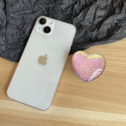 Phone Holder Popular Socket Griptok Finger Grip Bracket Stand Love Heart Ins Style Cute Poping Pink White Cellphone Accessory - Pixie Quill