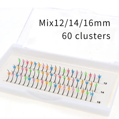 Kawaii 60pcs Mink Fairy Lashes ✨🦋 Noctilucent Glitter Party Glam!