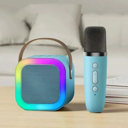 Kawaii K12 Bluetooth Karaoke Speaker 🎤✨ | Portable Mini Wireless Audio with Microphone for Family Fun & Singing Parties! 🎶💖