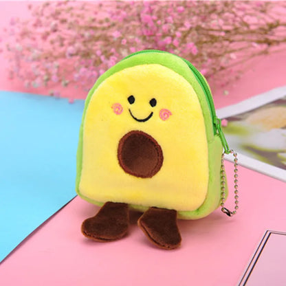 🥑💚 Cute Avocado Coin Pouch & Cuddly Keychain - Perfect for Storing Headphones, Lipstick & More! 🎧💄✨ - Pixie Quill