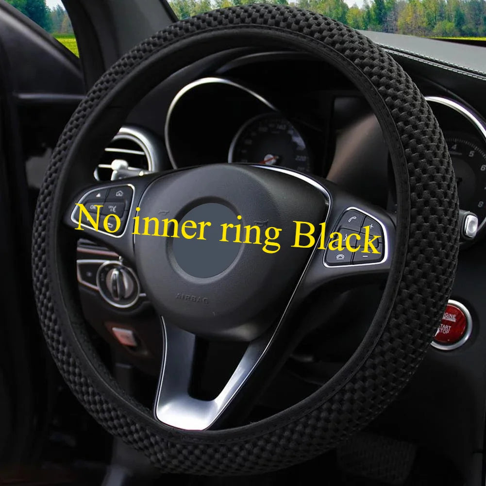 Kawaii Cartoon Car Steering Wheel Cover ☀️💖 | Ice Silk Summer Bliss 🌈 | Breathable, Non-Slip & Sweat-Absorbing for All Seasons! 🚗✨
