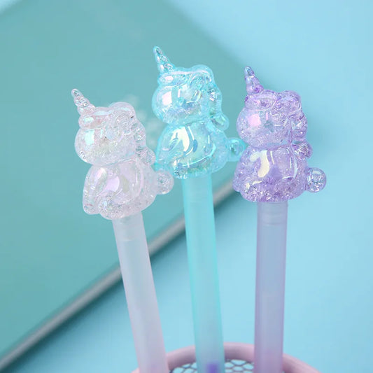 Kawaii Unicorn Gel Pen ✨🌈 - Dazzling 0.5mm Crystal Writing Magic for Students & Gifts! 🦄💖