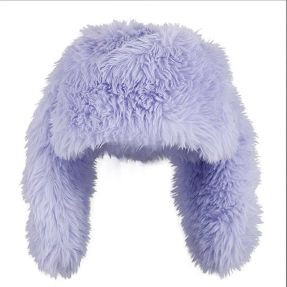 Whimsical Rabbit Ears Plush Hat Winter Warmth Ear Protection Women Beanie 🐰
