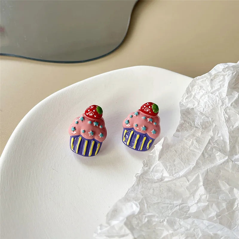 🍓 Sweet Strawberry Bowknot Dangle Earrings 🍰✨