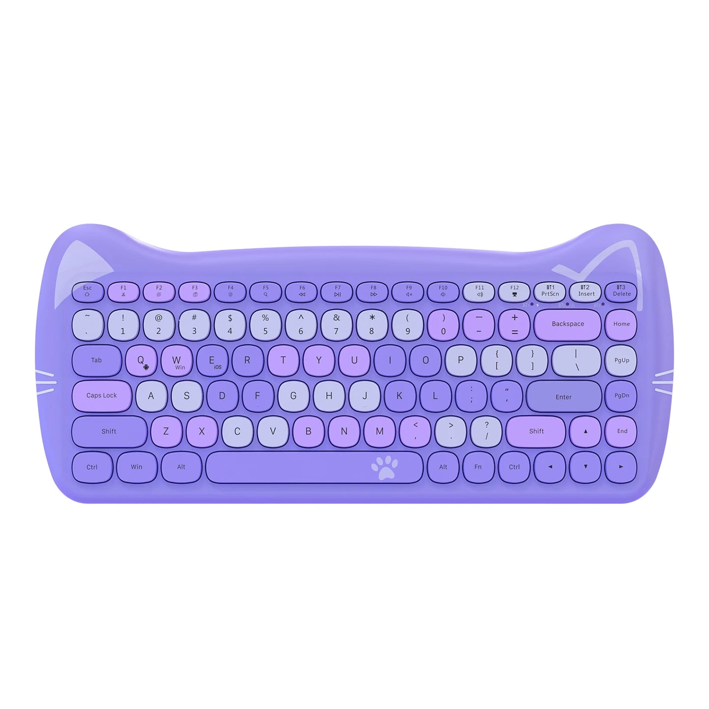 Kawaii AJAZZ 3060i Bluetooth Keyboard 🌸 84-Key Cute & Portable Wireless Design for PC 💕 Perfect Gift for Girls!