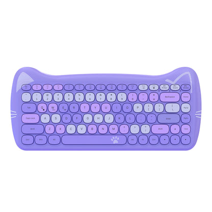 Kawaii AJAZZ 3060i Bluetooth Keyboard 🌸 84-Key Cute & Portable Wireless Design for PC 💕 Perfect Gift for Girls!