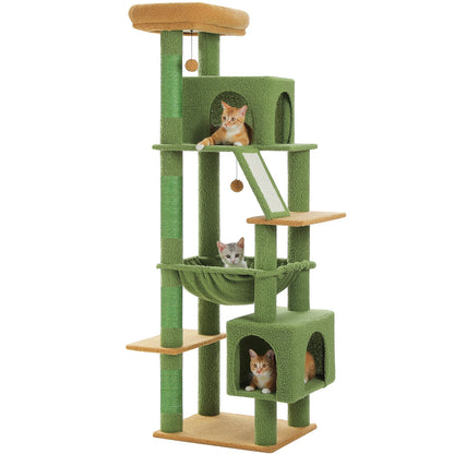 Cactus Cat Tree 71 Inch Tall Indoor Cat Tower With Multi Level Big Condo Pads 🐱🌵
