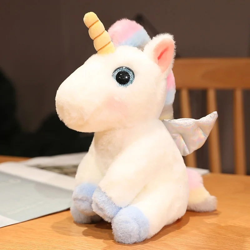 Colorful Unicorn Plush Toy 25cm Cute Cartoon Soft Stuffed Doll Gift For Kids CE Certified 🦄🧸✨