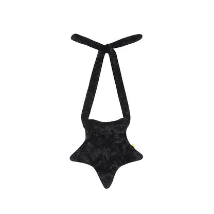 Kawaii Bag Star Shape Messenger Bag Women Y2K Vintage Crossbody Bag Strap Girls Bag Korean Designer 2000s Aesthetic Shoulder Bag