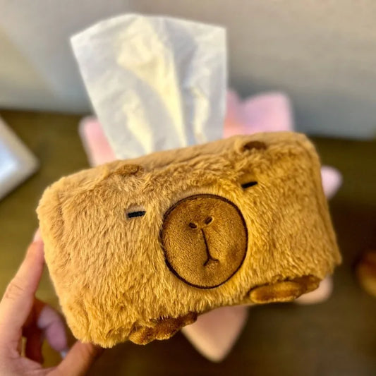 Adorable Capybara Plush Tissue Box 🐾✨ - Cute Kawaii Home Decor & Soft Toy!