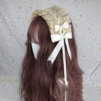 Pastel Bowknot Lace Flower Hair Band Cosplay Accessory Handmade Wholesale 🎀💖