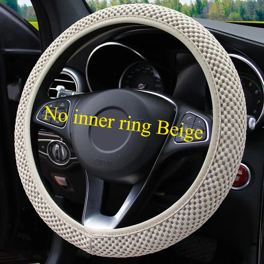 Kawaii Cartoon Car Steering Wheel Cover ☀️💖 | Ice Silk Summer Bliss 🌈 | Breathable, Non-Slip & Sweat-Absorbing for All Seasons! 🚗✨