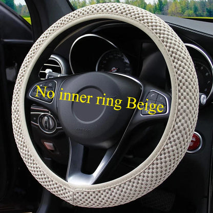 Kawaii Cartoon Car Steering Wheel Cover ☀️💖 | Ice Silk Summer Bliss 🌈 | Breathable, Non-Slip & Sweat-Absorbing for All Seasons! 🚗✨