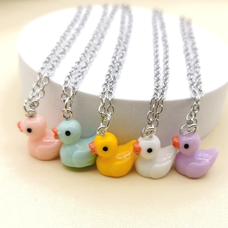 Kawaii Yellow Duckie Pendant Necklace 🦆✨ - Cute Handmade Choker for Girls & Women! 🐥💕