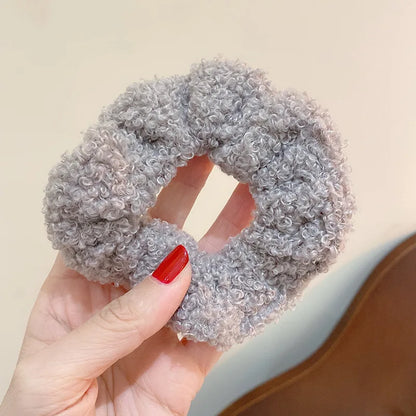 Kawaii Soft Plush Pompom Hair Ties for Girls & Women 🎀✨ - Cute Elastic Hair Bands for Winter Fashion! 🌟💖