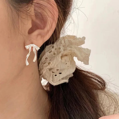Kawaii Bow Knot Earrings ✨ |  925 Sterling Silver Tassel Jewelry for Women 💖 | Perfect Gift for Her 🎁